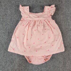 Carters Just One You Baby Girl Pink Seersucker Bunny Easter Romper Dress 18M